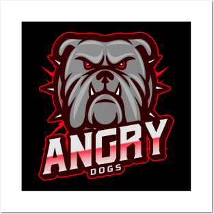 Angry bull dog Posters and Art